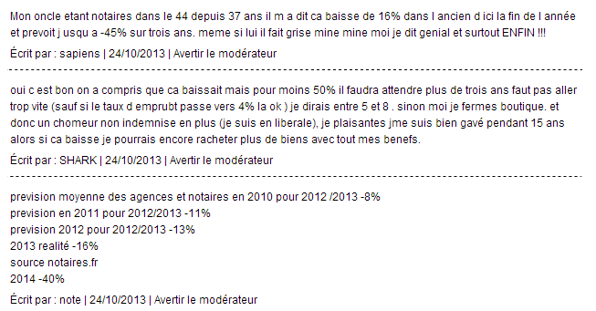 Prévision des prix immobiliers en 2014...à ne pas lire